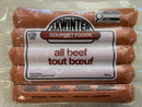 J KWINTER ALL BEEF HOT DOGS